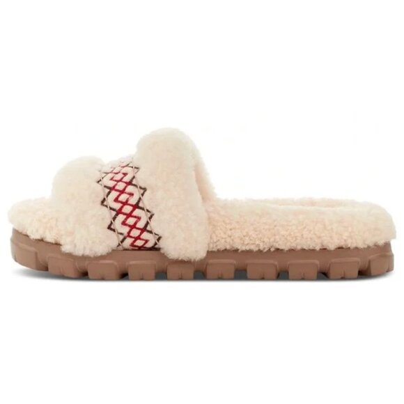 NEW UGG Women's Cozetta Braid Shearling Slide Sandals Cream W US 9 EU 40 [jb] - Picture 5 of 16